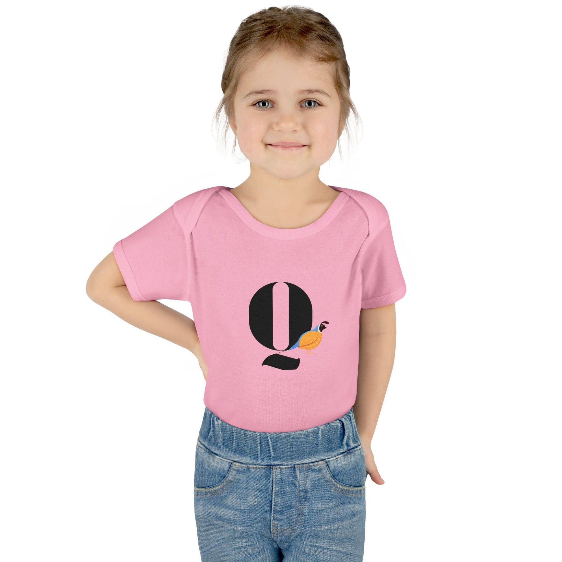 Alphabet Adventures: Letter Q - Quiet Quail Baby Onesie Q is for Quiet Quail! - Whippie's