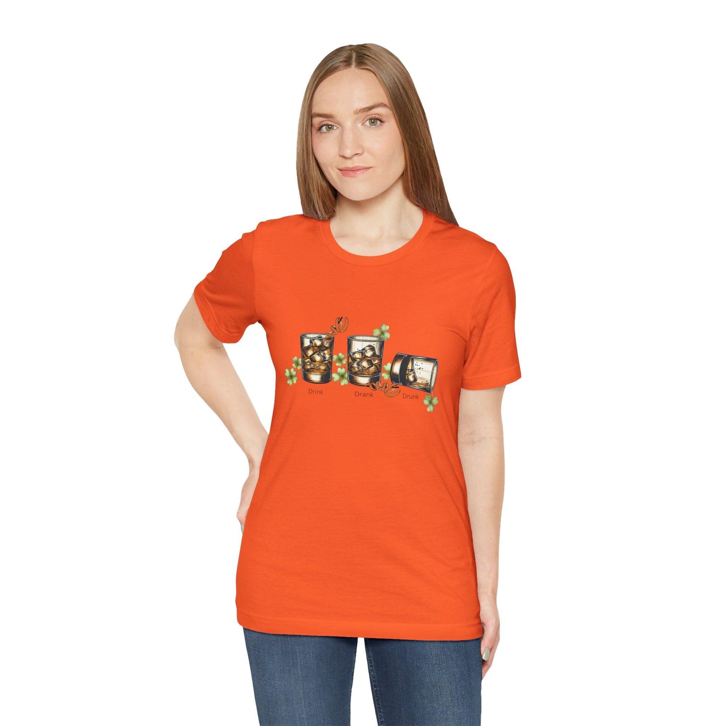 Drink, Drunk, Drunk Unisex Jersey St. Patrick's Day Tee 🥃🍀 - Whippie's