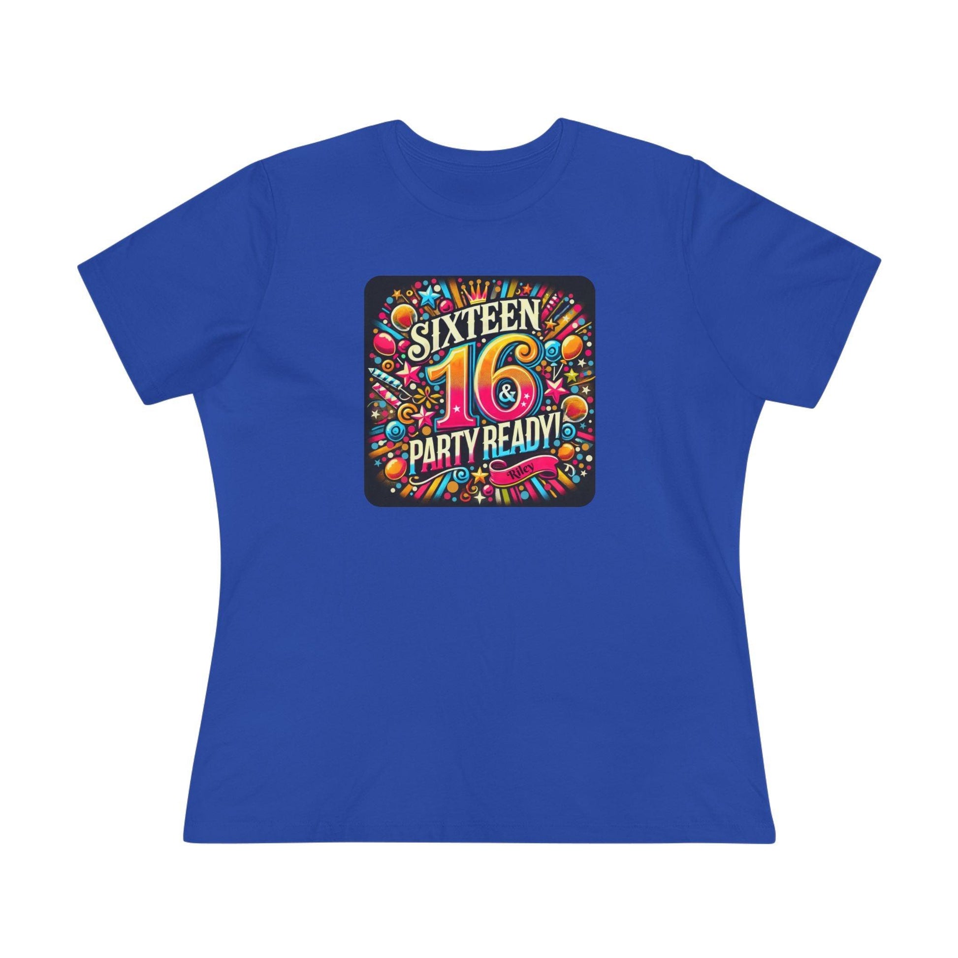 Sweet 16 & Party Ready - Women's Softstyle Tee - Personalizable - Whippie's