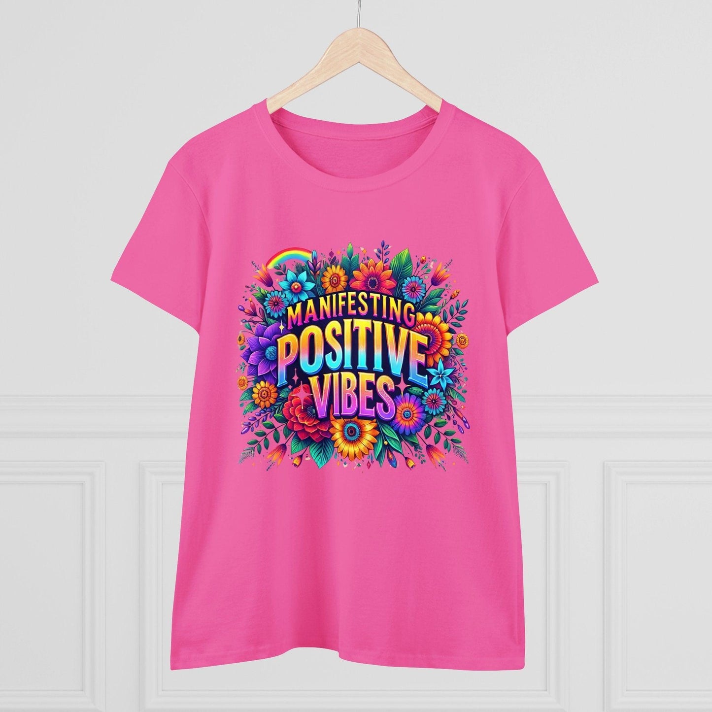 ✨ Manifesting Positive Vibes 🌈 Women's Tee 🌼 - Whippie's