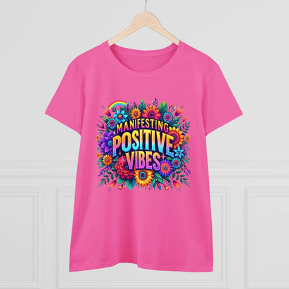 ✨ Manifesting Positive Vibes 🌈 Women's Tee 🌼 - Whippie's
