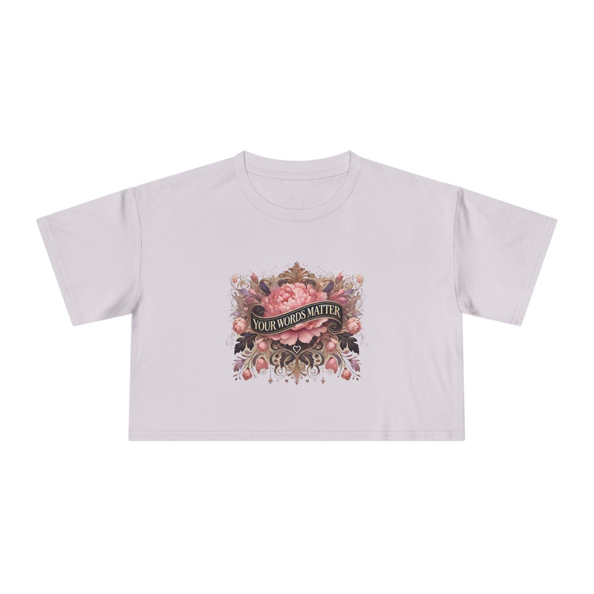 🌼 Your Words Matter 💬 Women's Crop Tee 🌸 - Whippie's