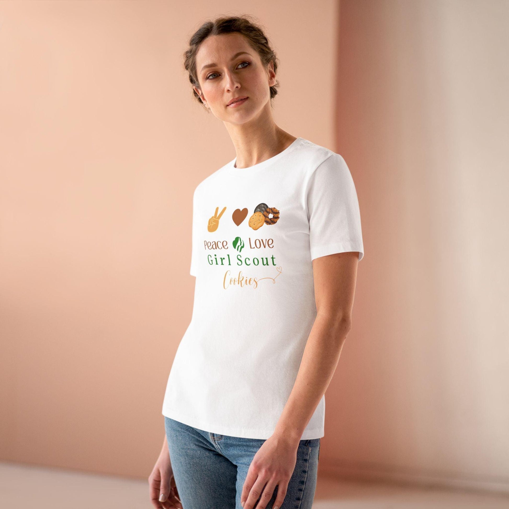Peace, Love & Cookies Women's Tee - Spread the Love (and Cookies)! ✌️💖🍪 - Whippie's