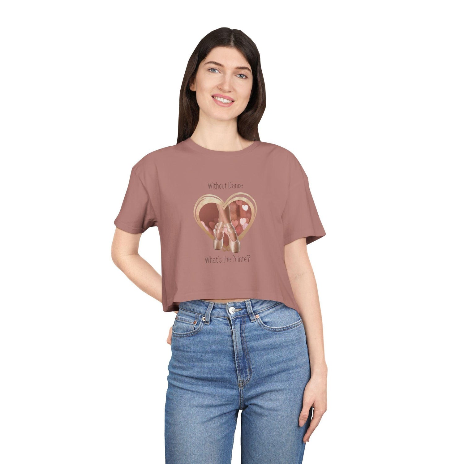 "Without Dance, What's the Pointe?" Women's Crop Top - Dance with Passion! 🩰 - Whippie's