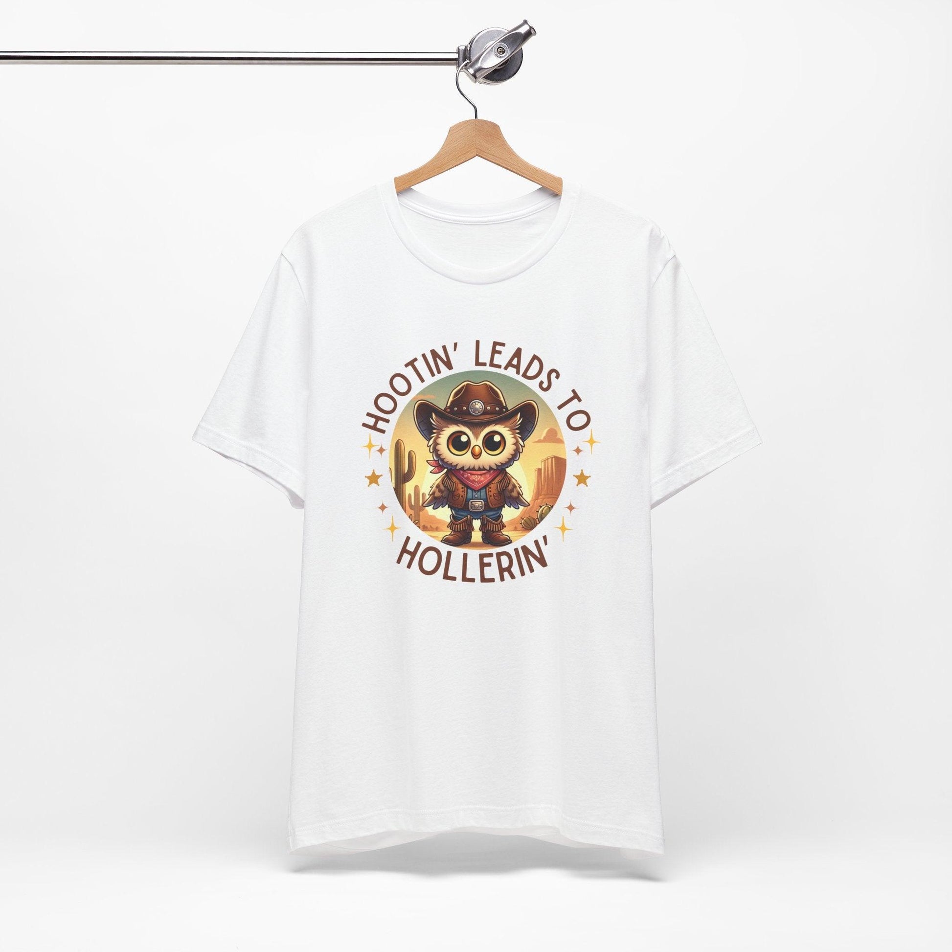 Hootin' Leads to Hollerin' - Unisex Jersey Tee - 🤠 Yeehaw! Embrace Your Inner Cowboy/Cowgirl 🤠 - Whippie's