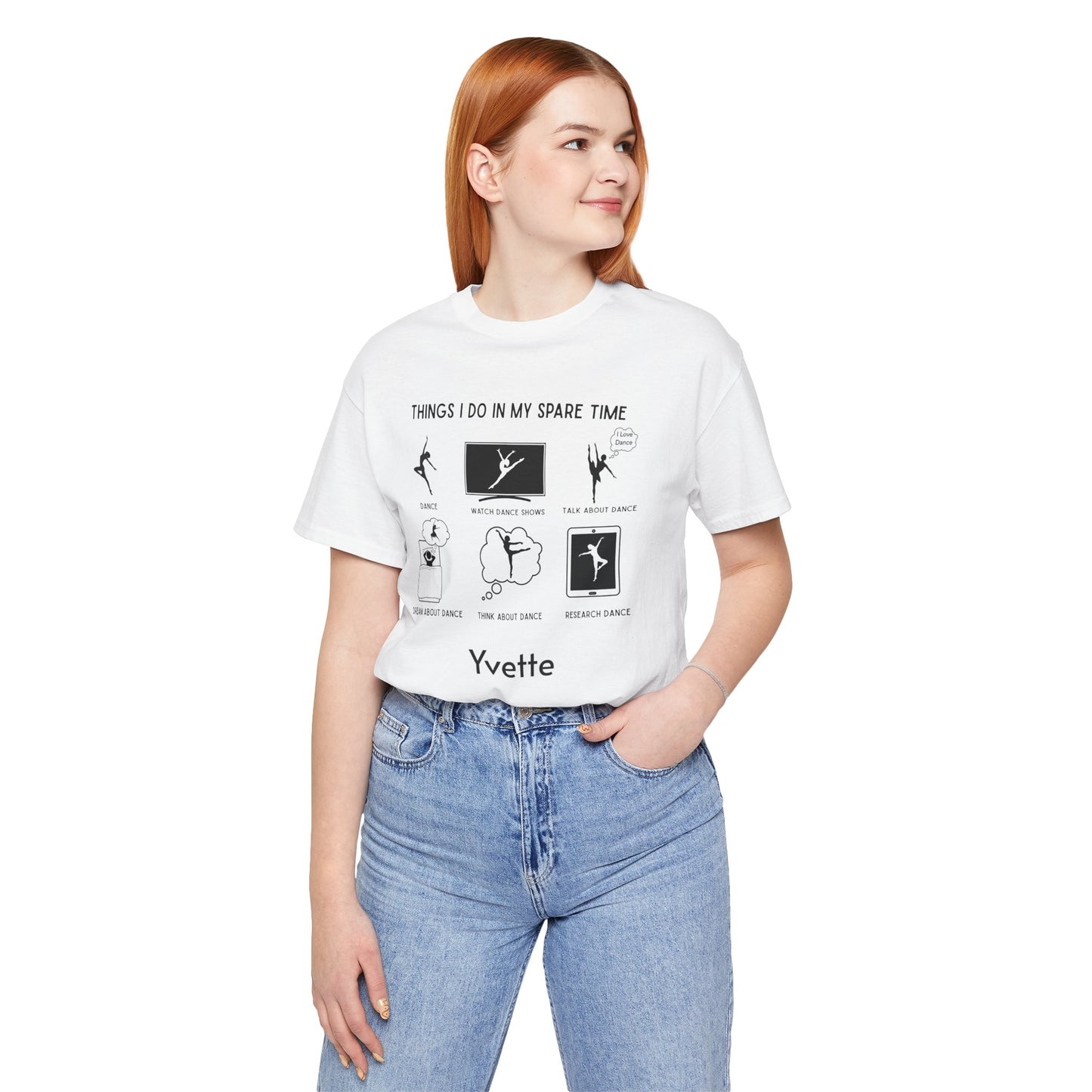 My Spare Time = Dance Time - Female Dancer - Unisex Tee - Personalizable - Whippie's