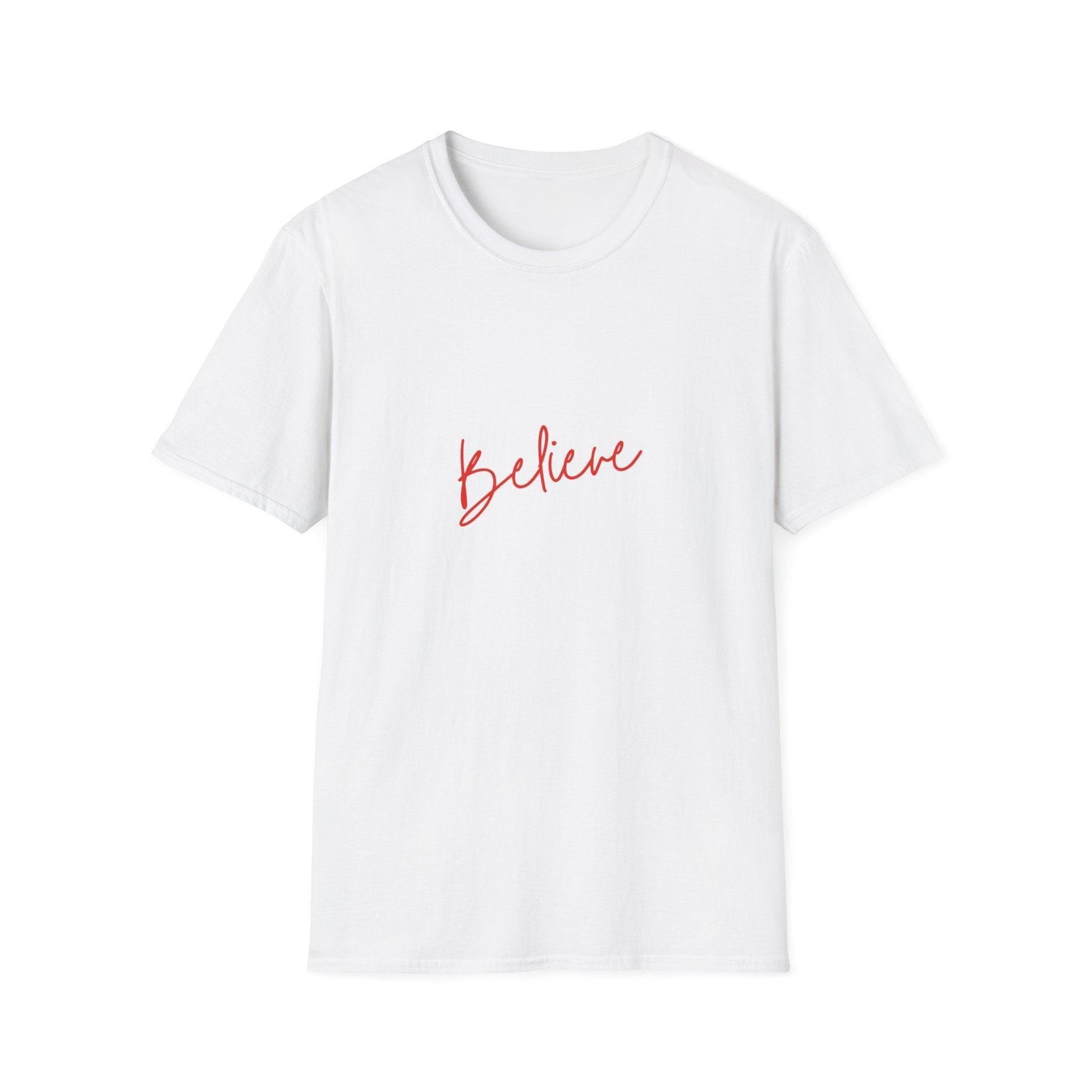 Believe ✨ Spread the Magic of Christmas! 🎅🎄 - Unisex Softstyle T-shirt - Whippie's