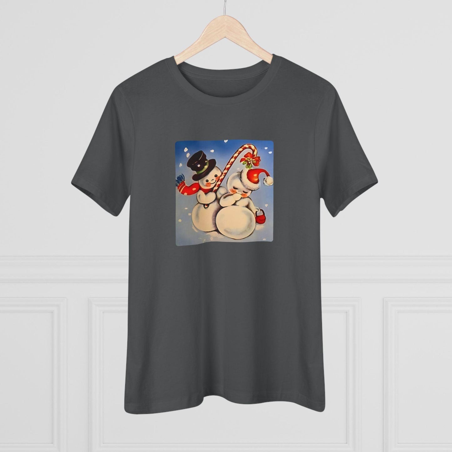 Snow Couple Mistletoe - Women's Softstyle Tee - Whippie's