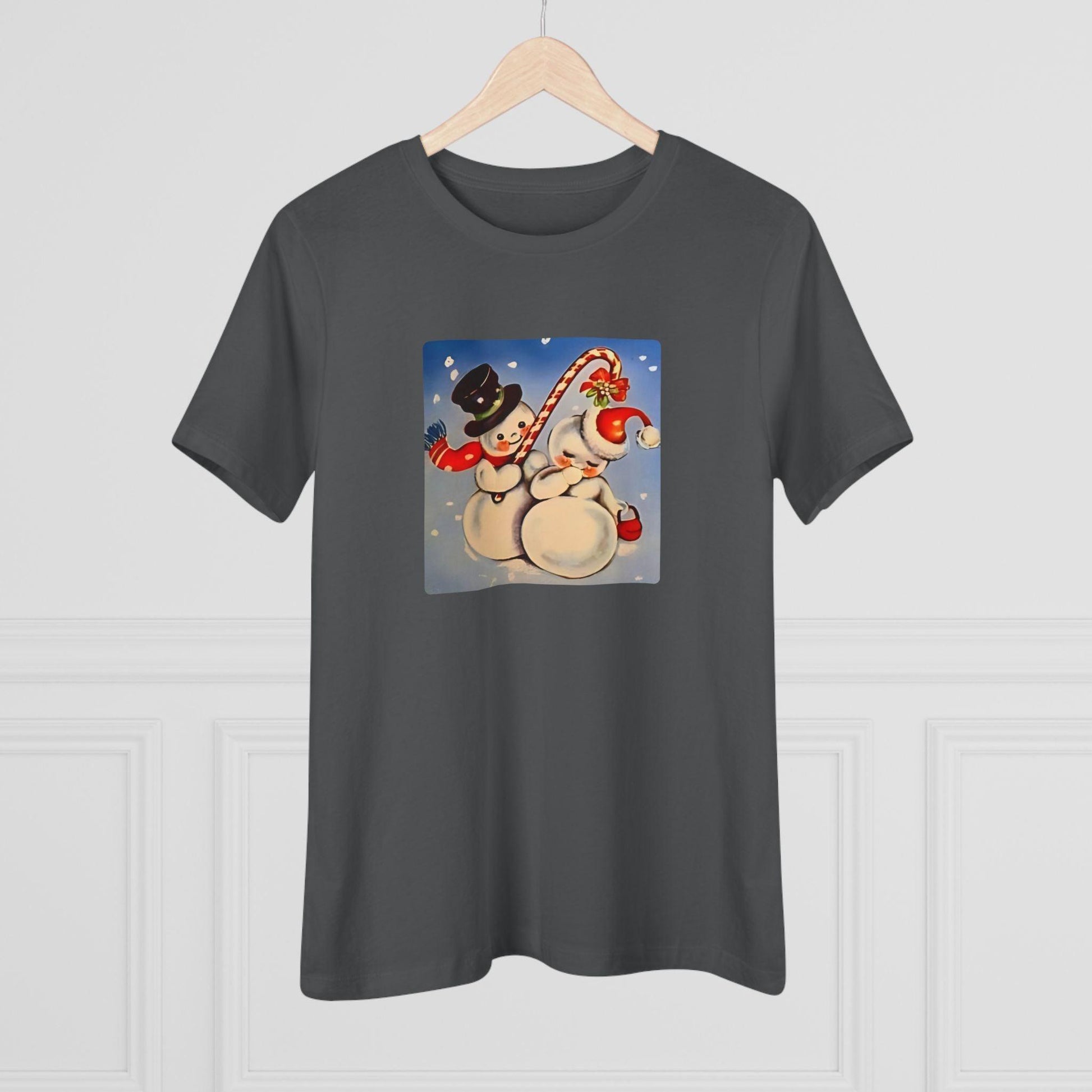 Snow Couple Mistletoe - Women's Softstyle Tee - Whippie's