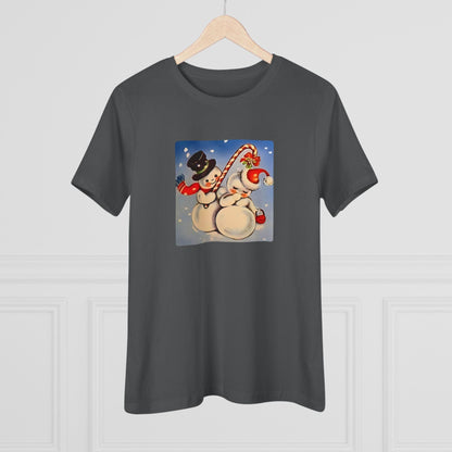Snow Couple Mistletoe - Women's Softstyle Tee - Whippie's