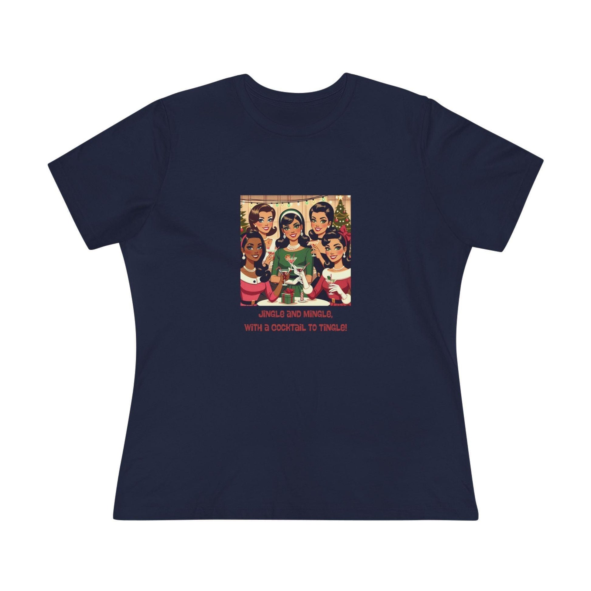 Holiday Friends Sipping Cocktails - Women's Softstyle Tee - Whippie's