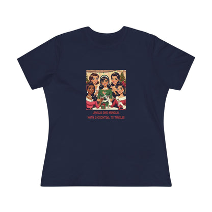 Holiday Friends Sipping Cocktails - Women's Softstyle Tee - Whippie's