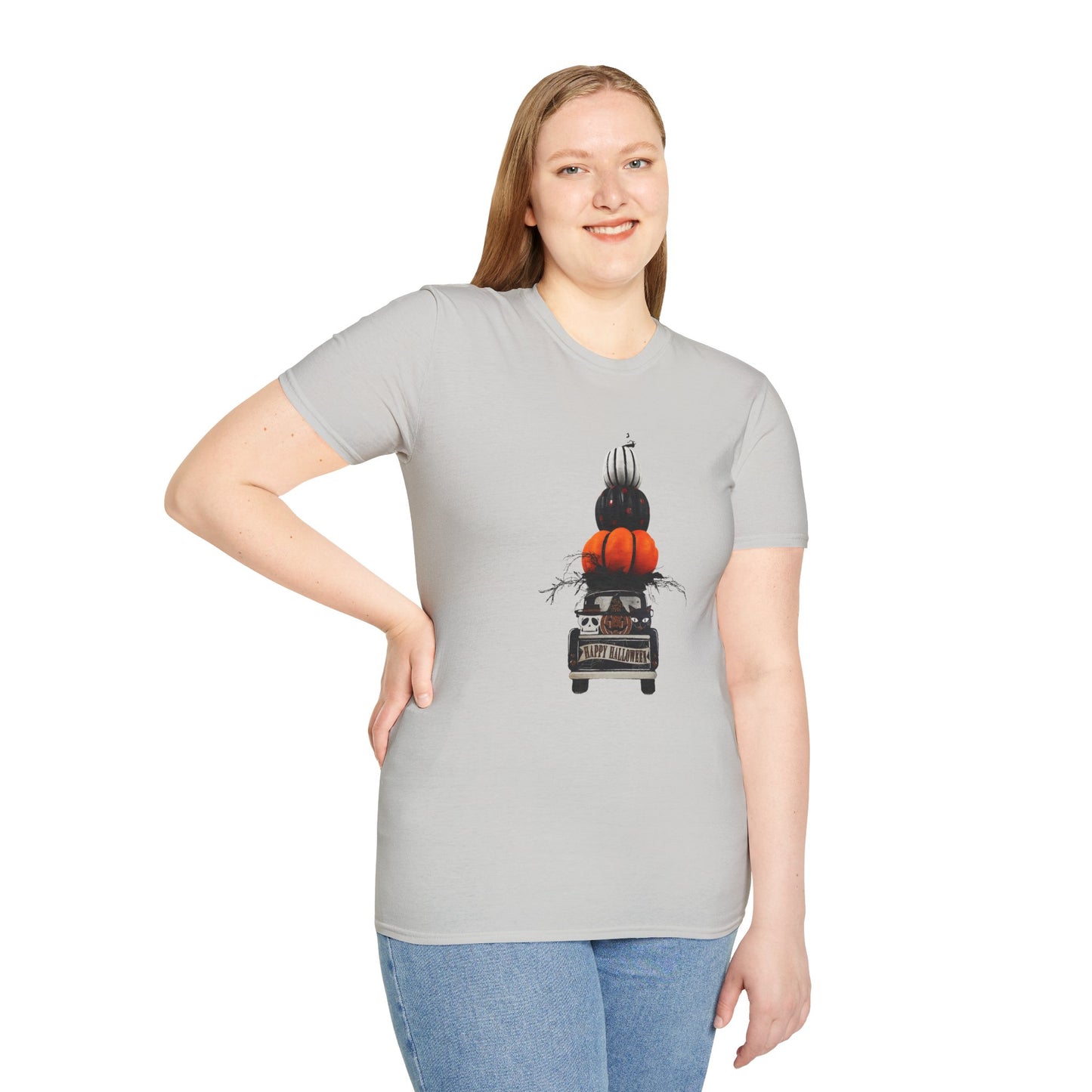Halloween Truck | Festive Pumpkin Pickup Unisex Tee