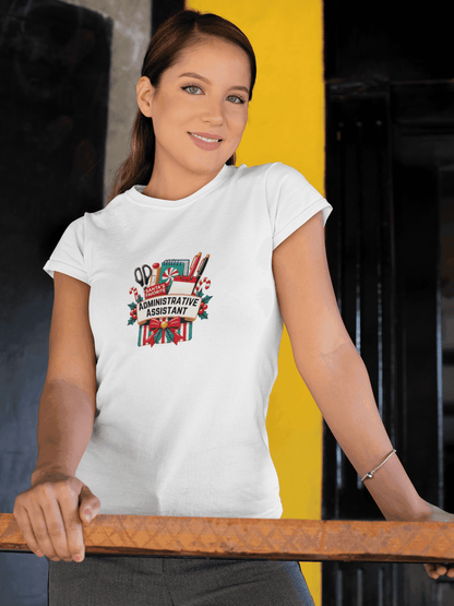 Santa's Favorite Administrative Assistant - Women's Softstyle Tee - Whippie's