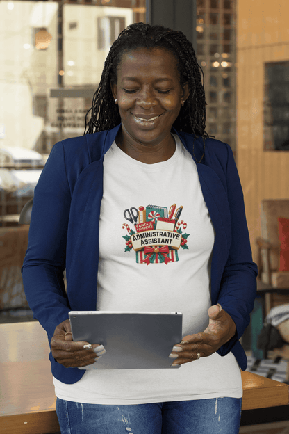 Santa's Favorite Administrative Assistant - Women's Softstyle Tee - Whippie's