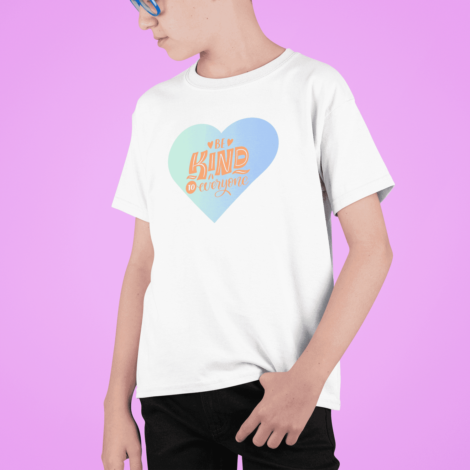Be Kind to Everyone Kids Tee! 💙💖 - Whippie's