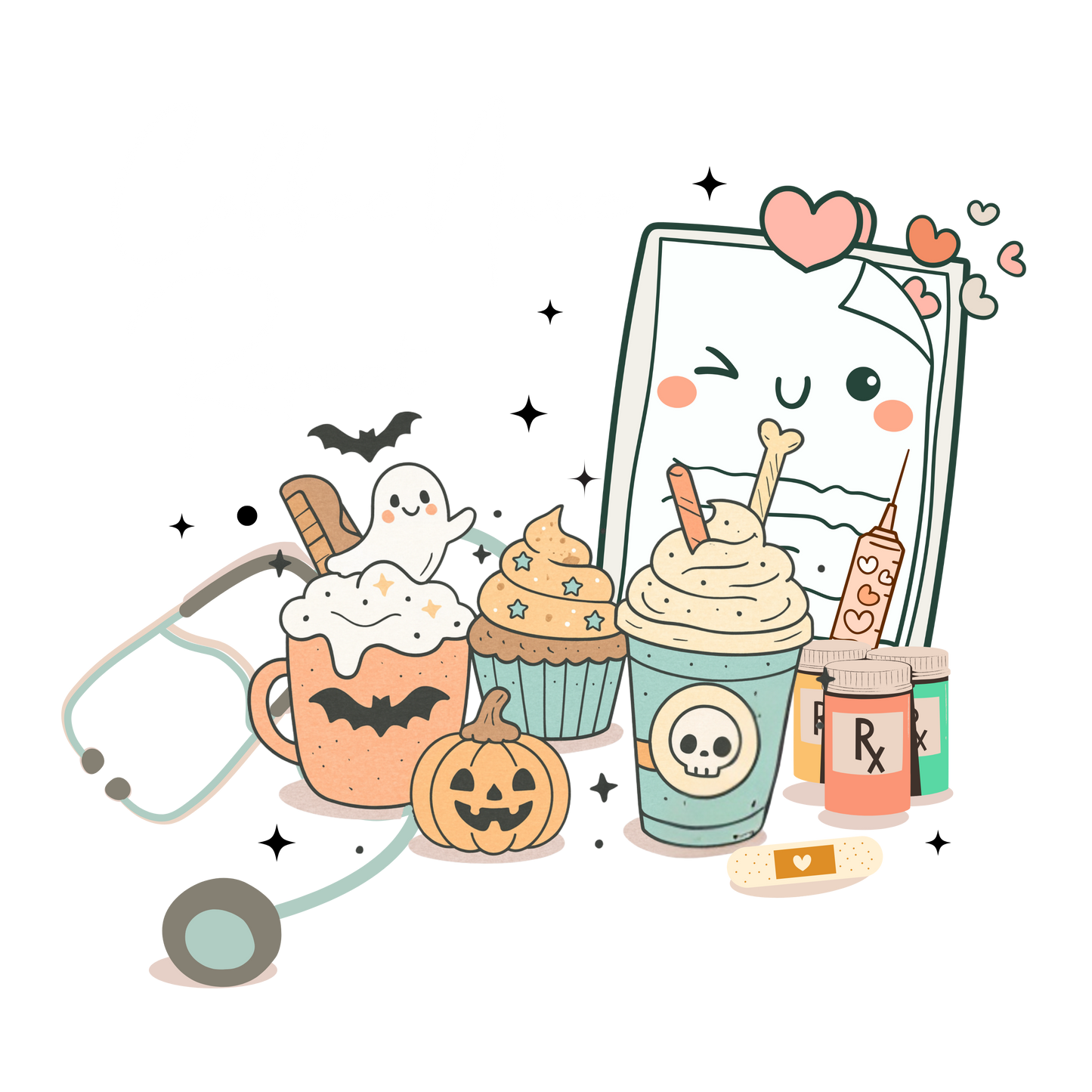 Coffee, Nurse, Repeat: Halloween Scrub Cap - Tired Nurse Edition