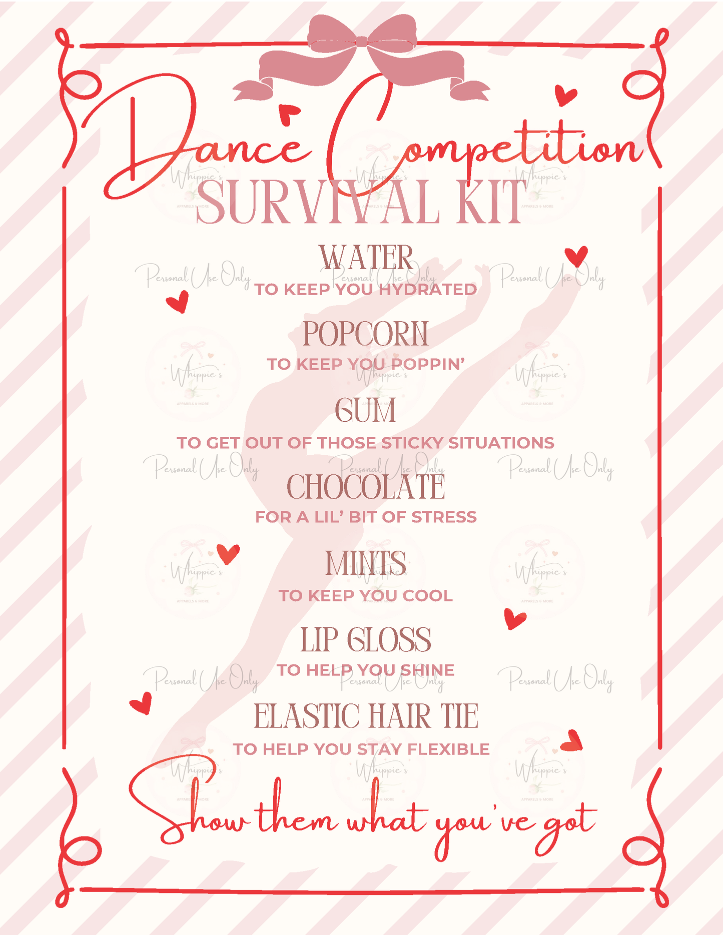 Dance Survival Kit (Printable)