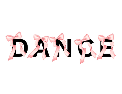 1227. DANCE Bows Large PVC Tote Bag - Transparent Inner Bag - Whippie's
