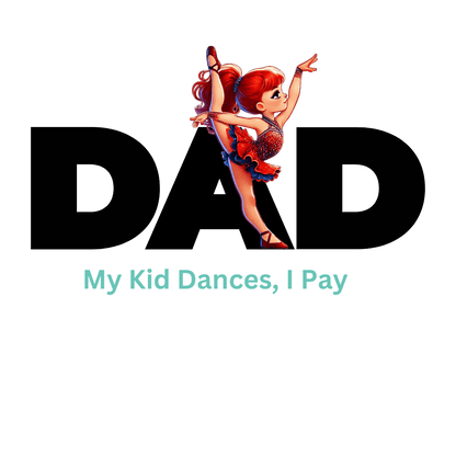 Dance Dad: Red Hair Ponytail Dancer T-Shirt - Whippie's