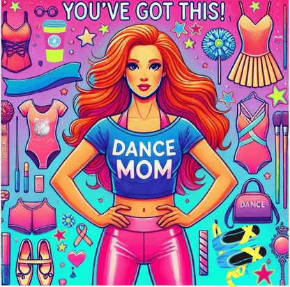 Dance Mom: You've Got This - Red Hair Mom - Women's Flowy Racerback Tank - Whippie's