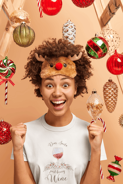 🍷💌 Dear Santa, Just Bring Wine 🎅🎄 - Women's Softstyle Tee - Whippie's