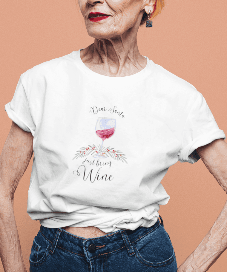 🍷💌 Dear Santa, Just Bring Wine 🎅🎄 - Women's Softstyle Tee - Whippie's