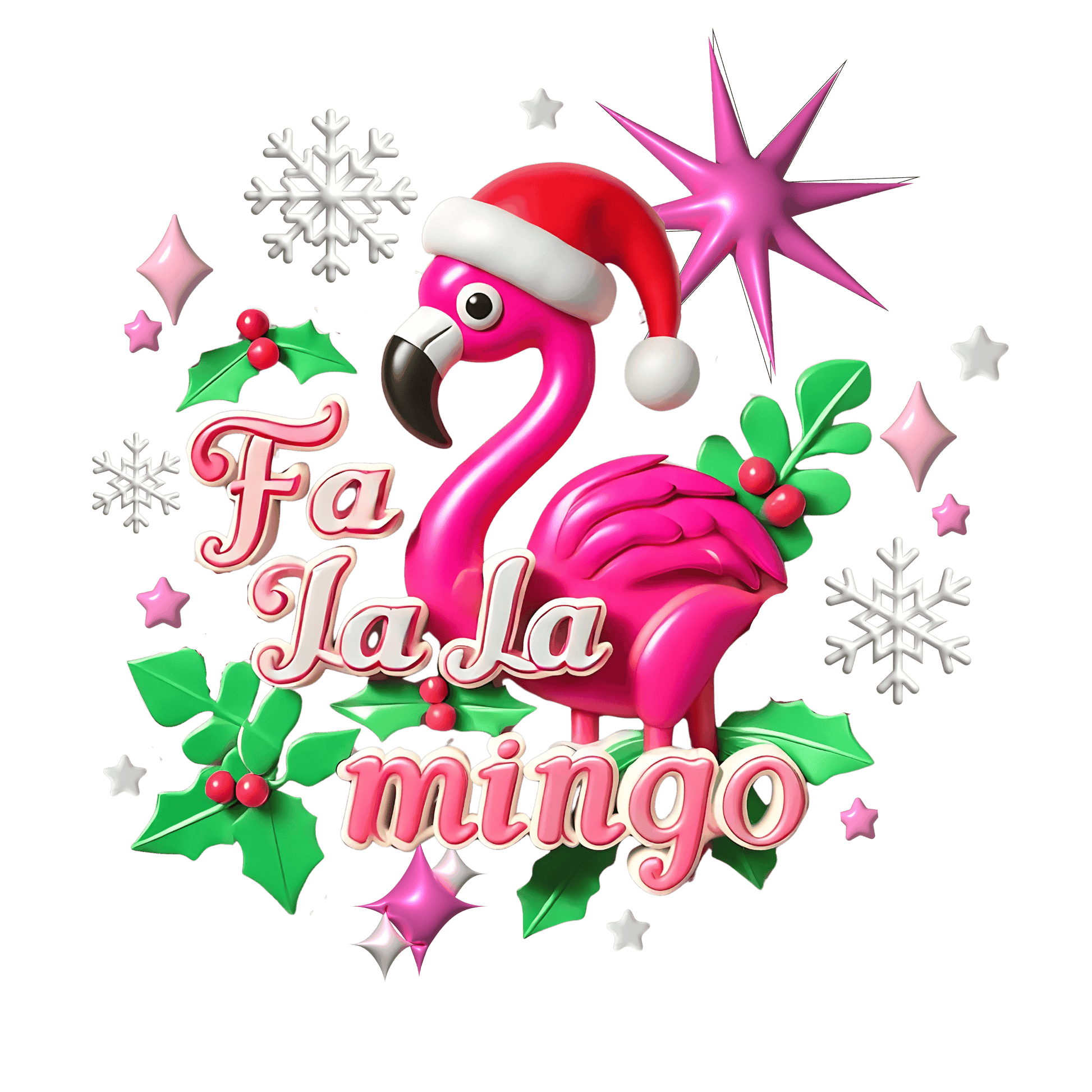 🦩🎅 Fa La La Mingo! ❄️🌟 - Women's Softstyle Tee - Whippie's