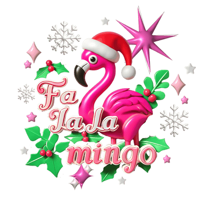 🦩🎅 Fa La La Mingo! ❄️🌟 - Women's Softstyle Tee - Whippie's