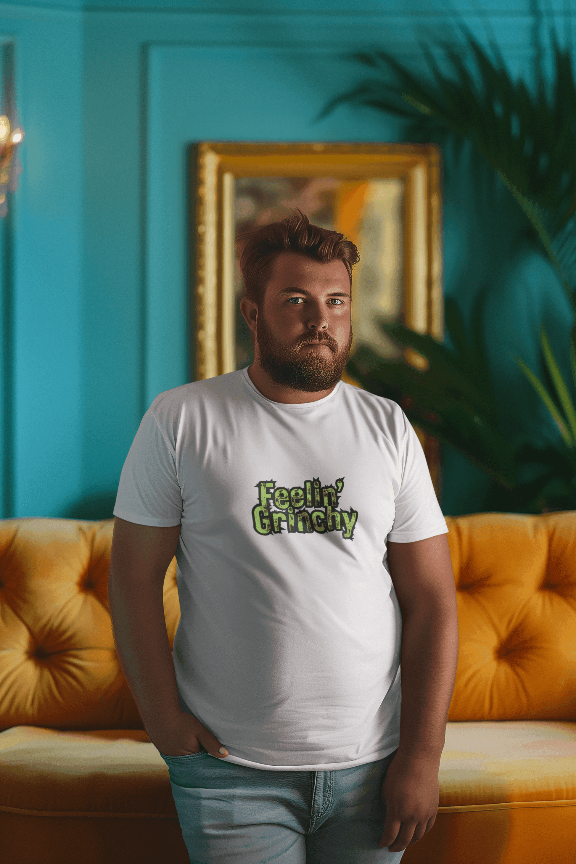 Feelin' Grinchy 🎄🎅 - Unisex Softstyle T-Shirt 👕 - Whippie's