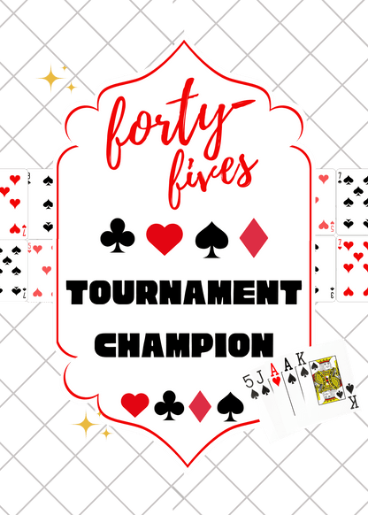 Forty-Fives Tournament Champion - Unisex T-Shirt - Whippie's