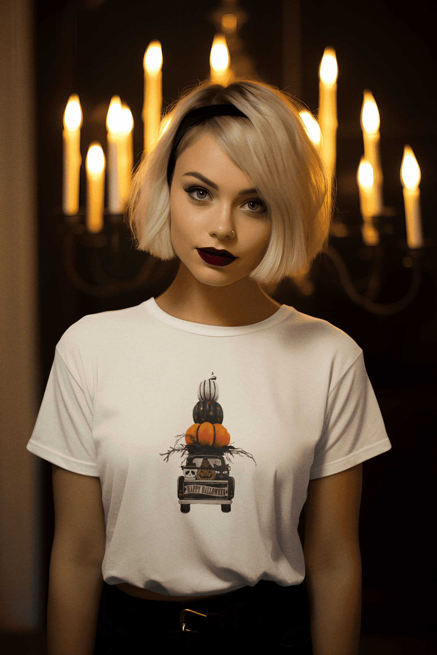 Happy Halloween! 🎃👻💀 Truckin' Treats in Style! - Unisex Softstyle T-shirt - Whippie's