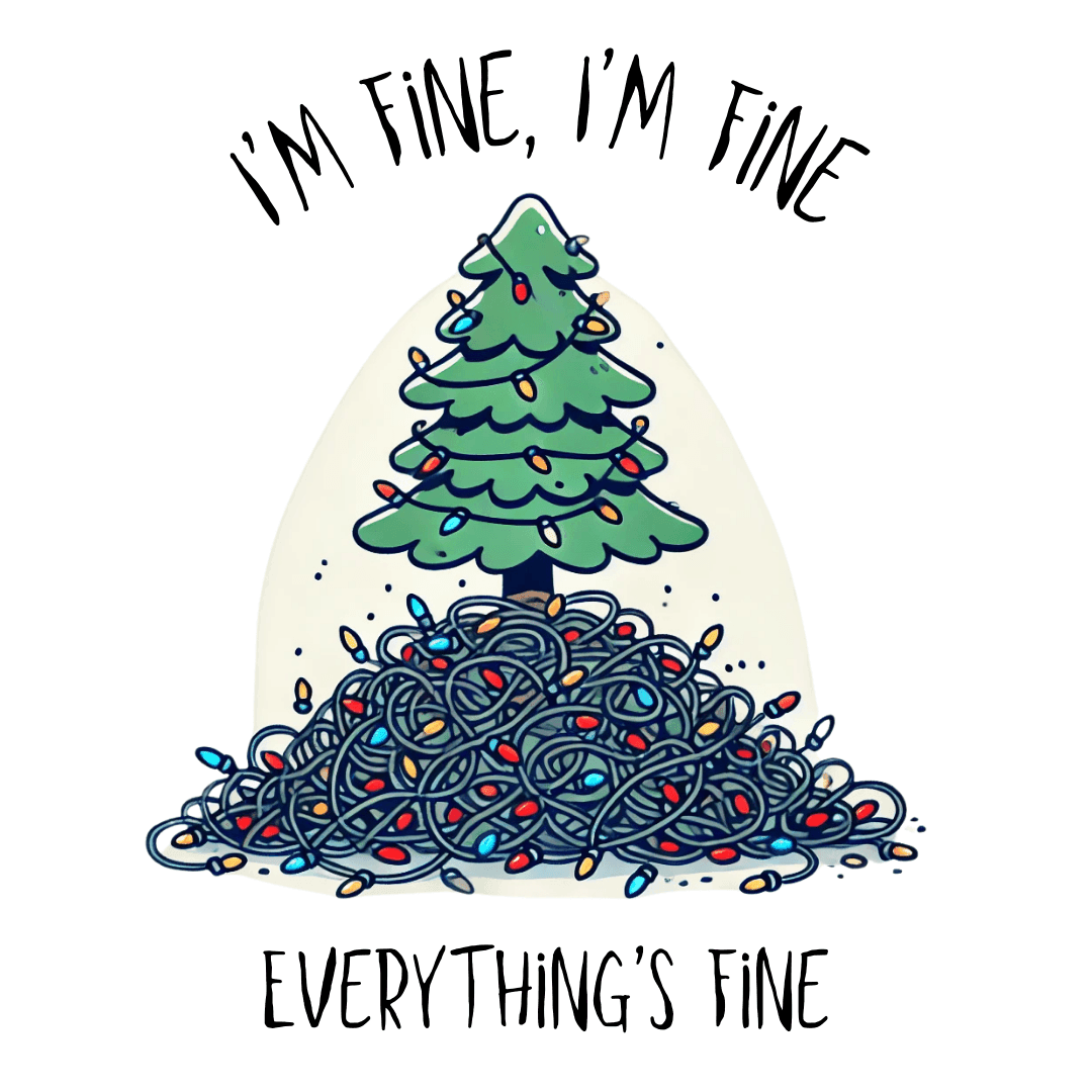 "I'm Fine, I'm Fine, Everything's Fine!" 🎄 - Christmas Stress 😅🎁 - Unisex Softstyle T-shirt - Whippie's