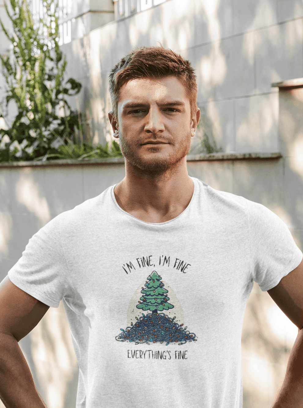 "I'm Fine, I'm Fine, Everything's Fine!" 🎄 - Christmas Stress 😅🎁 - Unisex Softstyle T-shirt - Whippie's