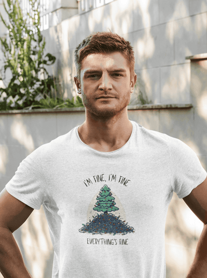 "I'm Fine, I'm Fine, Everything's Fine!" 🎄 - Christmas Stress 😅🎁 - Unisex Softstyle T-shirt - Whippie's
