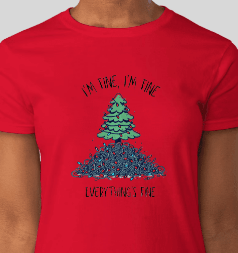 "I'm Fine, I'm Fine, Everything's Fine!" 🎄 - Christmas Stress 😅🎁 - Unisex Softstyle T-shirt - Whippie's