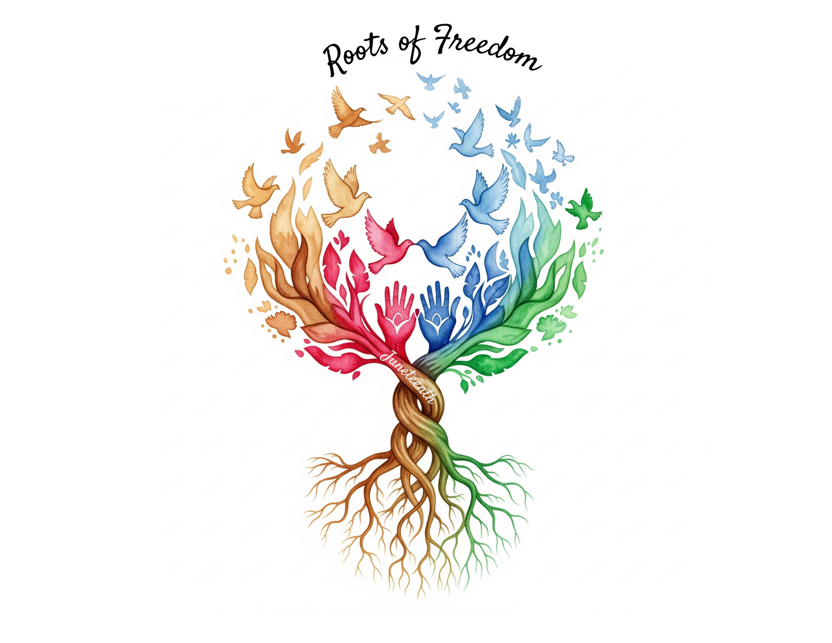 Juneteenth: Roots of Freedom Unisex Tee - Whippie's