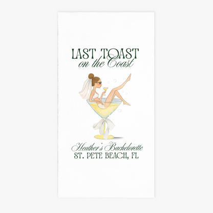 Toast on the Coast Bachelorette Terrycloth Beach Towel - Personalizable - FREE Shipping!