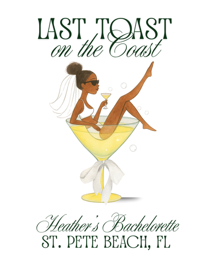 Last Toast on the Coast Bachelorette PVC Tote Bag - Personalizable - FREE Shipping!