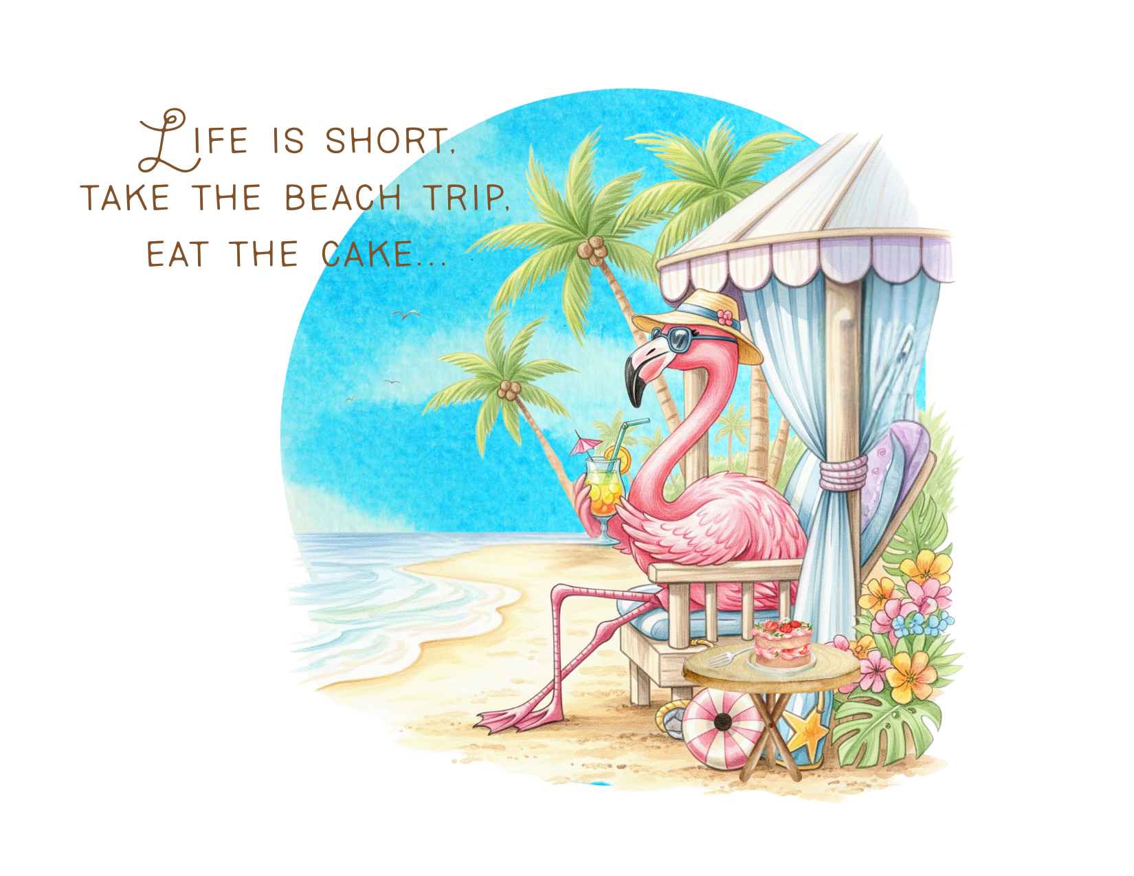 1192. Life is Short, Take the Beach Trip! Shoulder Tote Bag - FREE Shipping! - Whippie's