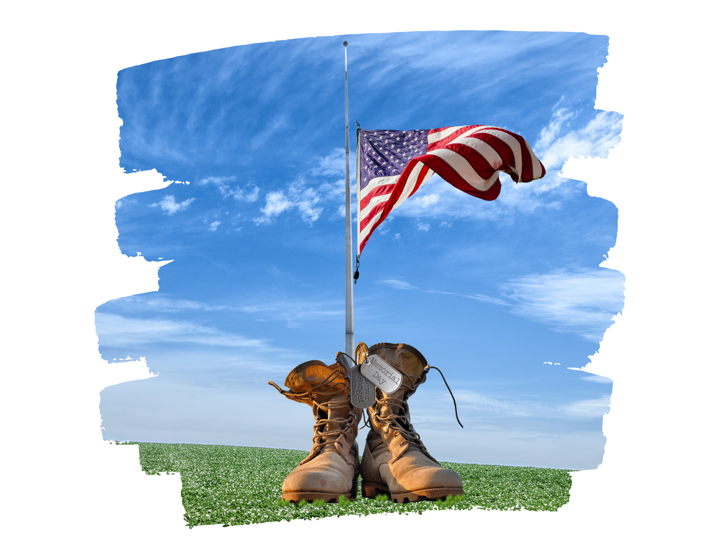 Memorial Day Military Boots - Youth T-shirt - Personalizable