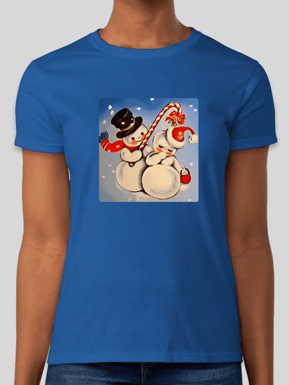Snow Couple Mistletoe - Women's Softstyle Tee - Whippie's