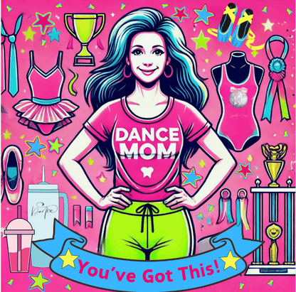Dance Mom: You've Got This - Brunette Mom - Women's Flowy Racerback Tank - Whippie's