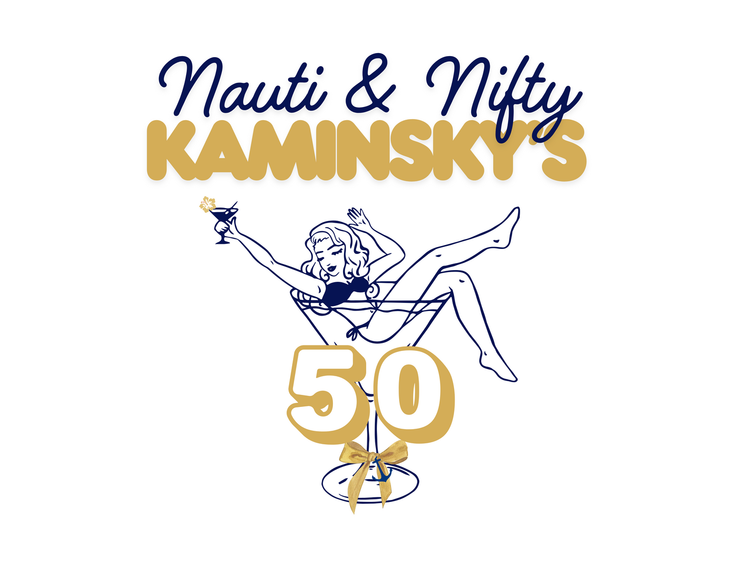 🍹 Personalized "Nauti & Nifty [Name]'s 50" Chiffon Beach Cover-Up ☀️ Peronsalizable