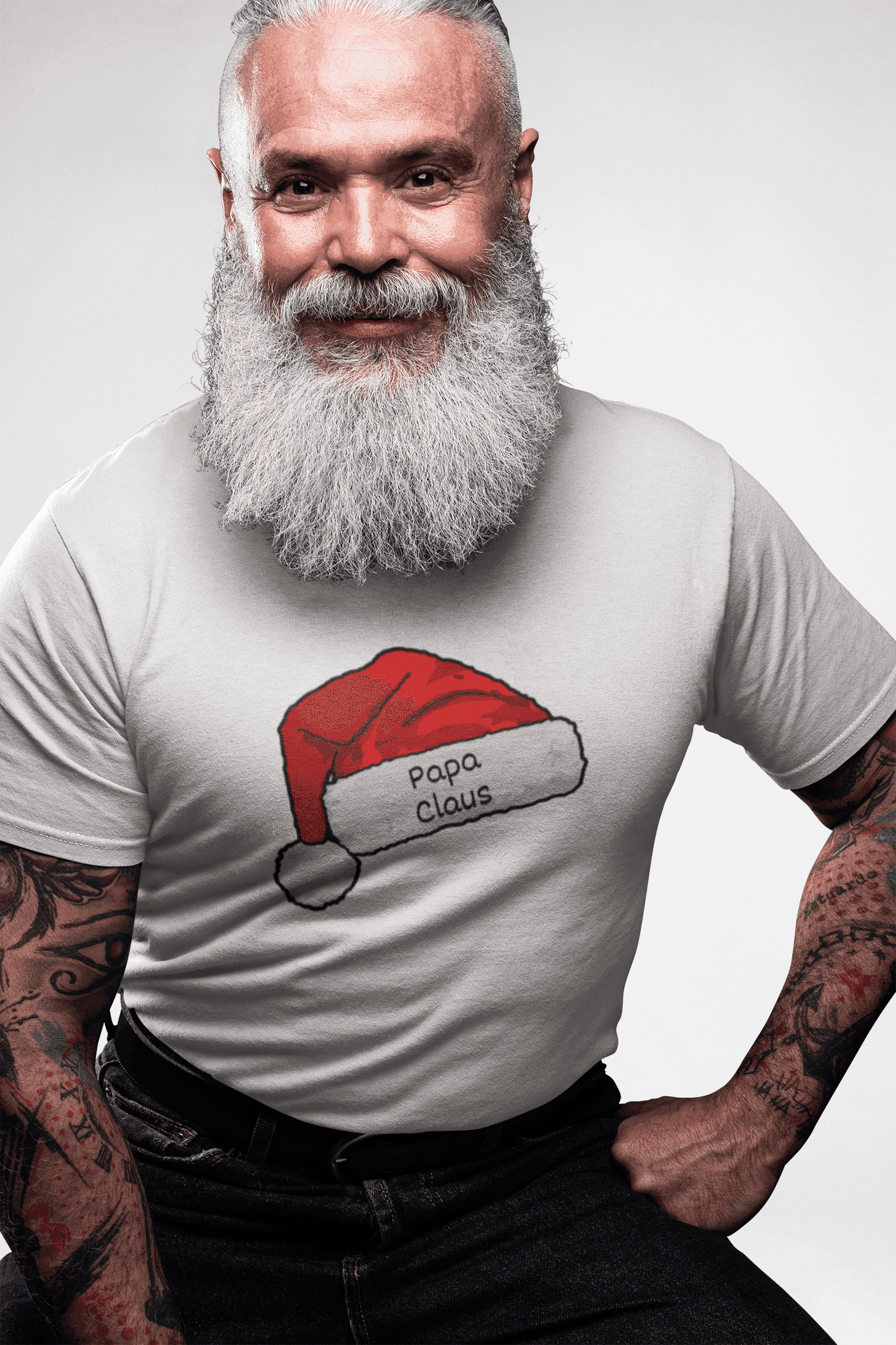 Papa Claus: The Coolest Santa in Town 🎅- Mens Softstyle T-shirt - Whippie's