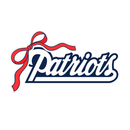 Patriots Tee with Bow Long Sleeve V-Neck