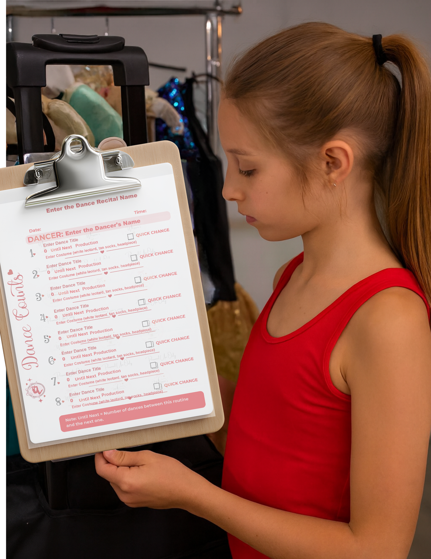 Recital Dance Counts Tracker (Printable)