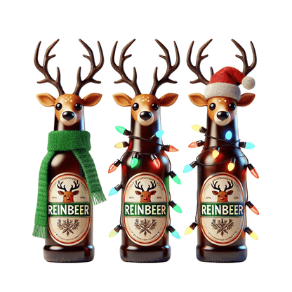 Reinbeer: 'Tis the Season to be Drinking! 🍻🦌🎄 - Unisex Softstyle T-shirt - Whippie's