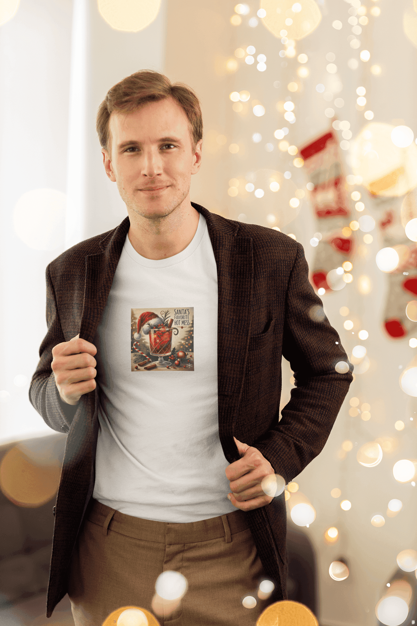 Santa's Favorite Hot Mess 🎅🎄🍹 - Unisex Softstyle T-shirt - Whippie's