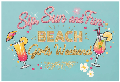 Sun, Sips, and Fun Beach Girls' Weekend - Women's Softstyle Tee - Whippie's